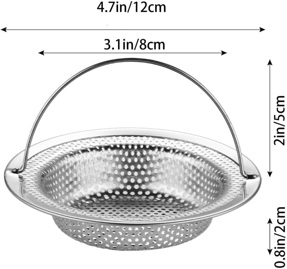 Colador para desagüe de fregadero acero inoxidable miniatura 3