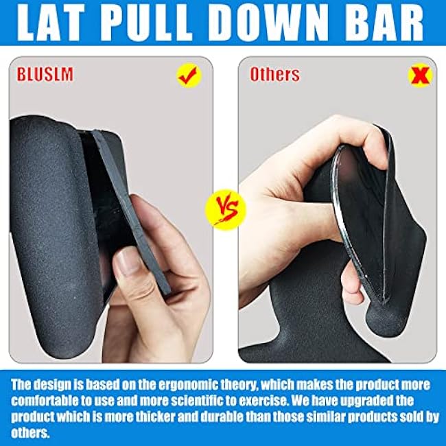 LAT Pull Down Bar for Cable Machine, LAT Pulldown Attachments T Bar V Bar Cable Attachment, Back Tricep Bar Strength Training Handle