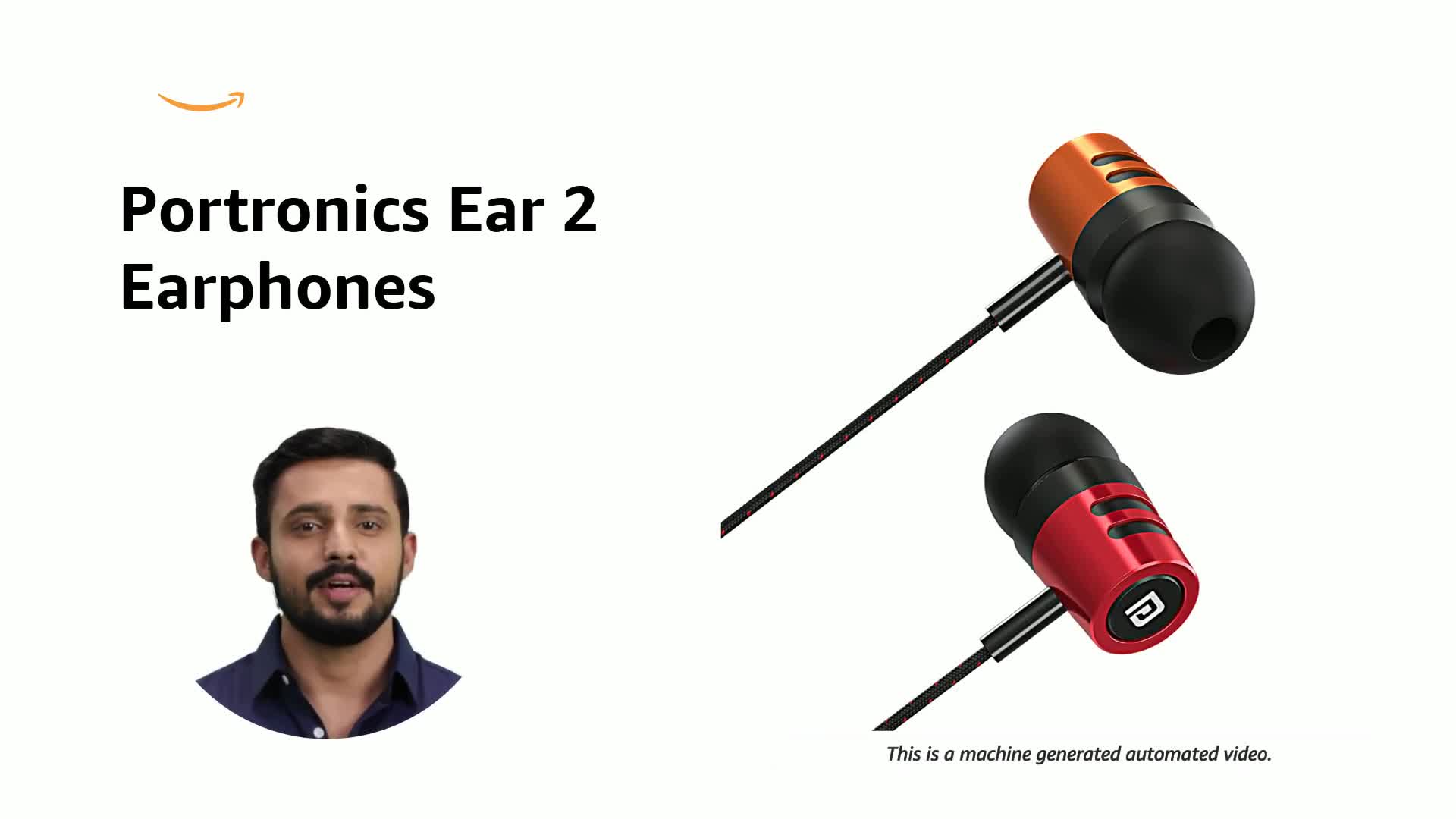 GIGI2(PS-022)＋GIGIINNERTENT(PS-111) Portronics Ear 2 in-Ear Wired Earphones with Mic, Powerful Audio
