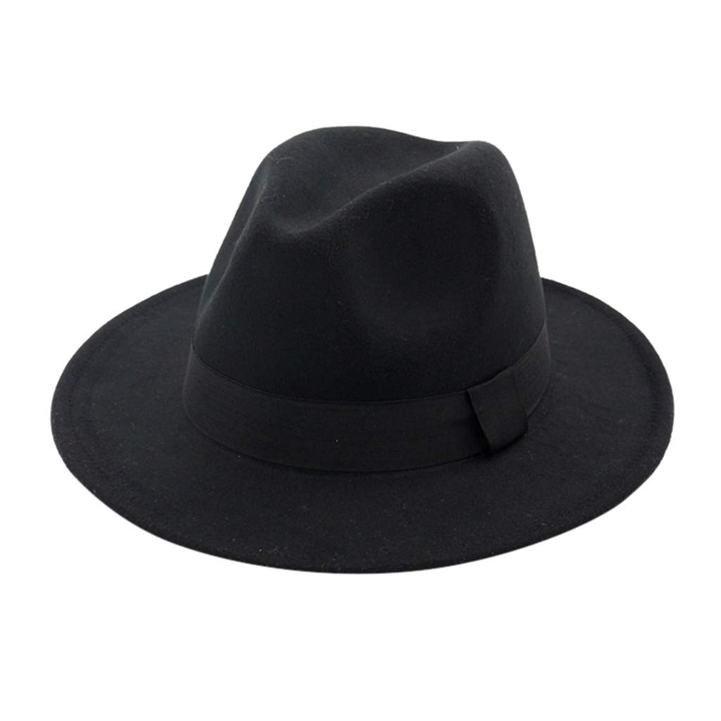 RUIRUILICO Sombrero de jazz estilo británico unisex estilo británico, sombrero de jazz plegable de ala ancha, sombrero de sol