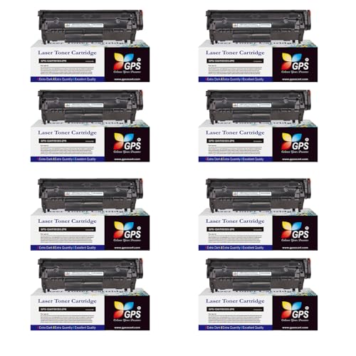 Image of GPS Colour Your Dreams Compatible Toner Cartridge Replacement for HP 12A High Yield, Pack of 8, for HP LaserJet 12 a 1020, 1020 Plus, M1005, 1005, and Canon LBP 2900B Printer Cartridge