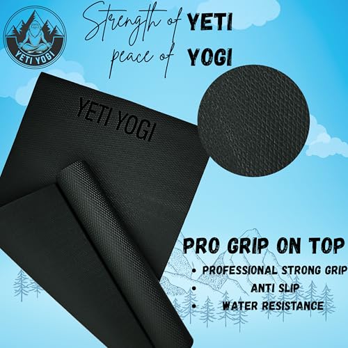 Image of EVA Yoga Mat 6mm Anti Slip Exercise Workout Mat Durable Comfortable Unisex Home Gym Pilates Training Black Fitness Mat