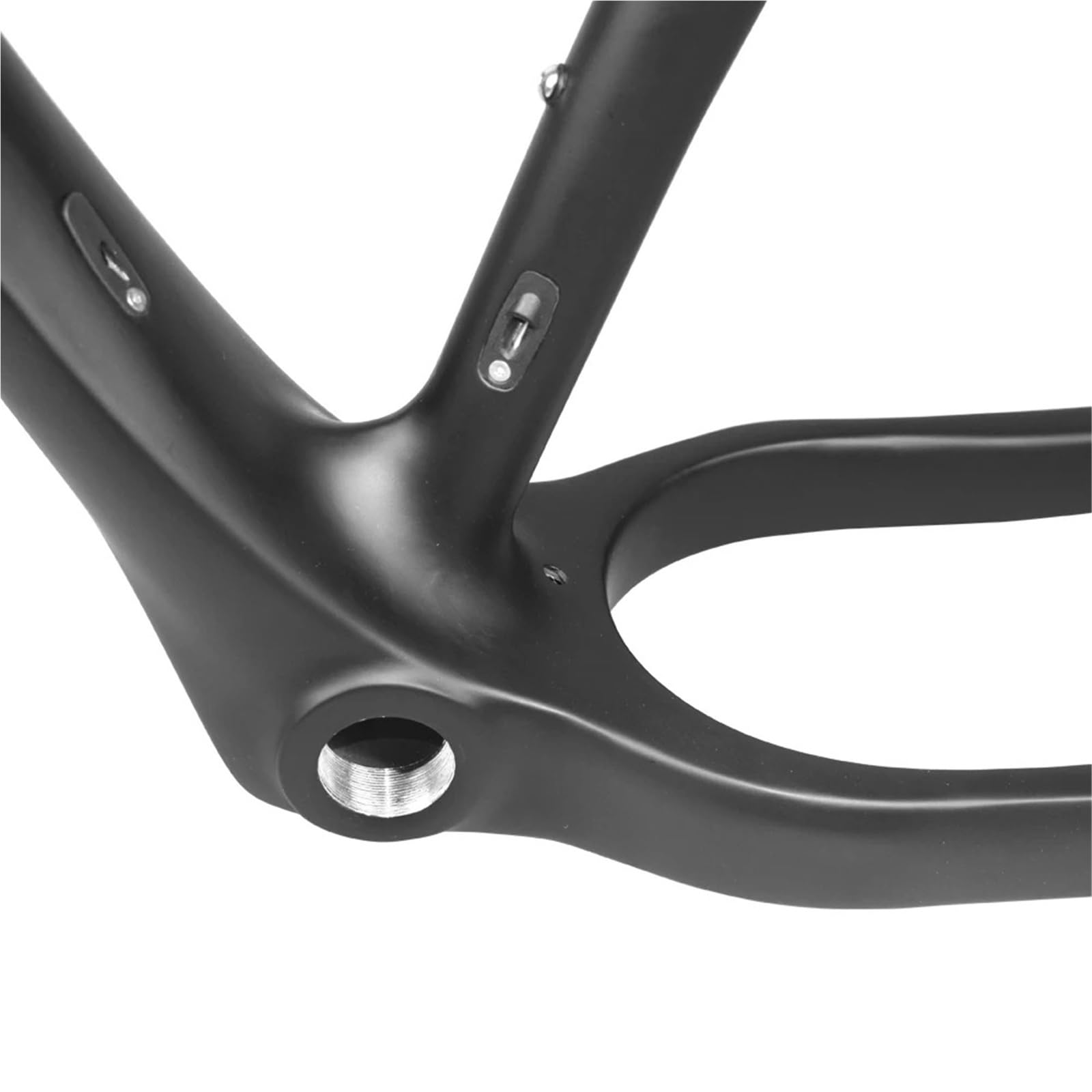 Kompatibel mit 26ER x 12,7 cm Carbon-Fat-Bike-Rahmen, BSA Steckachse 197 x 12 mm Snowbiking-MTB-Rahmen-Set (hellblau, 45,7 cm matt)
