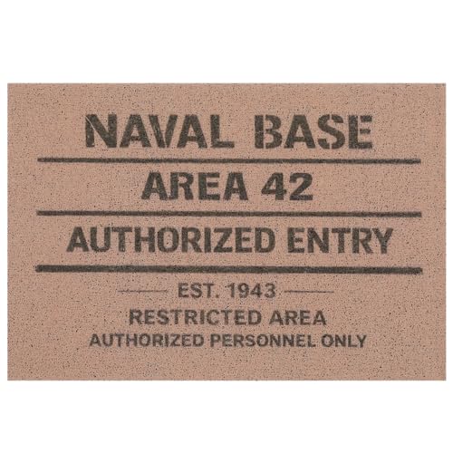 speed mao ���փ}�b�g NAVAL BASE �~���^���[ �K���[�W�� �G���g�����X�}�b�g ���O ���� ���B���e�[�W �C���_�X�g���A�� �j�O�C���e���A �D���Ƃ� �h�A�}�b�g (KHAKI, 40cm×60cm)