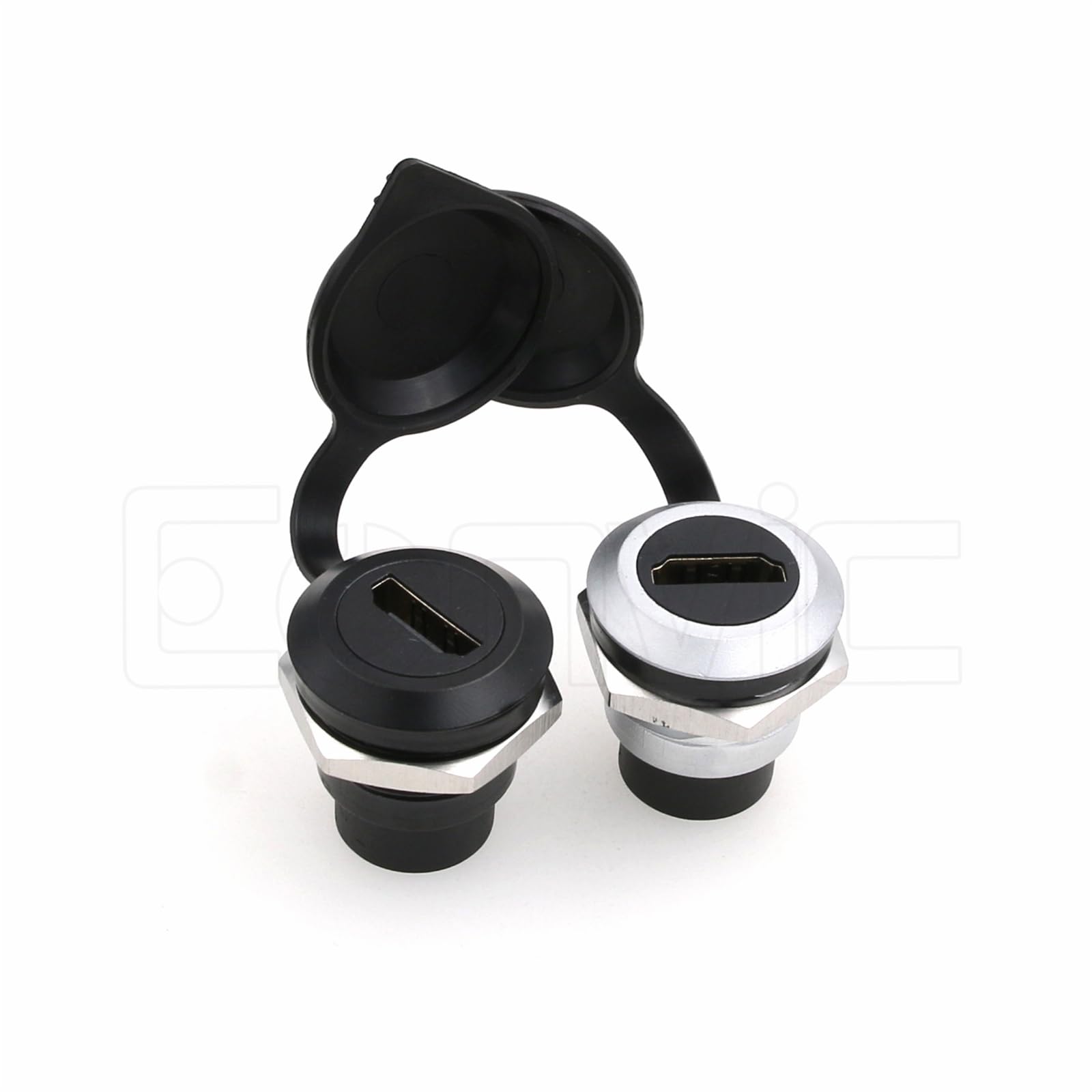 Eonvic 2 Pack HDMI Cable Socket Female to Female Coupler Adapter Converter HDMI Modular (2 x Round HDMI) - Image 2
