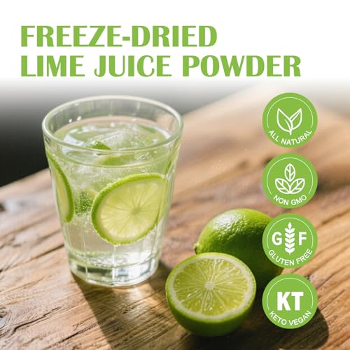 Zorvita Freeze-Dried Lime Juice Powder, Bold Tangy Flavor, Cold Pressed Fresh Lime No Additives or Fillers, Gluten-Free, Non-GMO 8.82 oz (250g) - Image 4