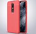 Produktbild NANXCYR Für Nokia1 / X6 / 2.1/3.1/5.1/5.1 Plus Tasche, 2-in-1-TPU-Ledertasche Stoßfeste, haltbare, ultradünne Hülle, für Nokia 7.1/7.1PLUS / 8.1/9 Pureview,Rot,NokiaX6