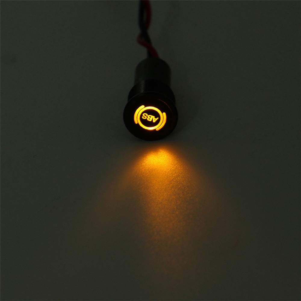 EsportsMJJ 12 8mm LED cruscotto Spia indicatore luminoso con linea e simbolo per la barca auto - #1