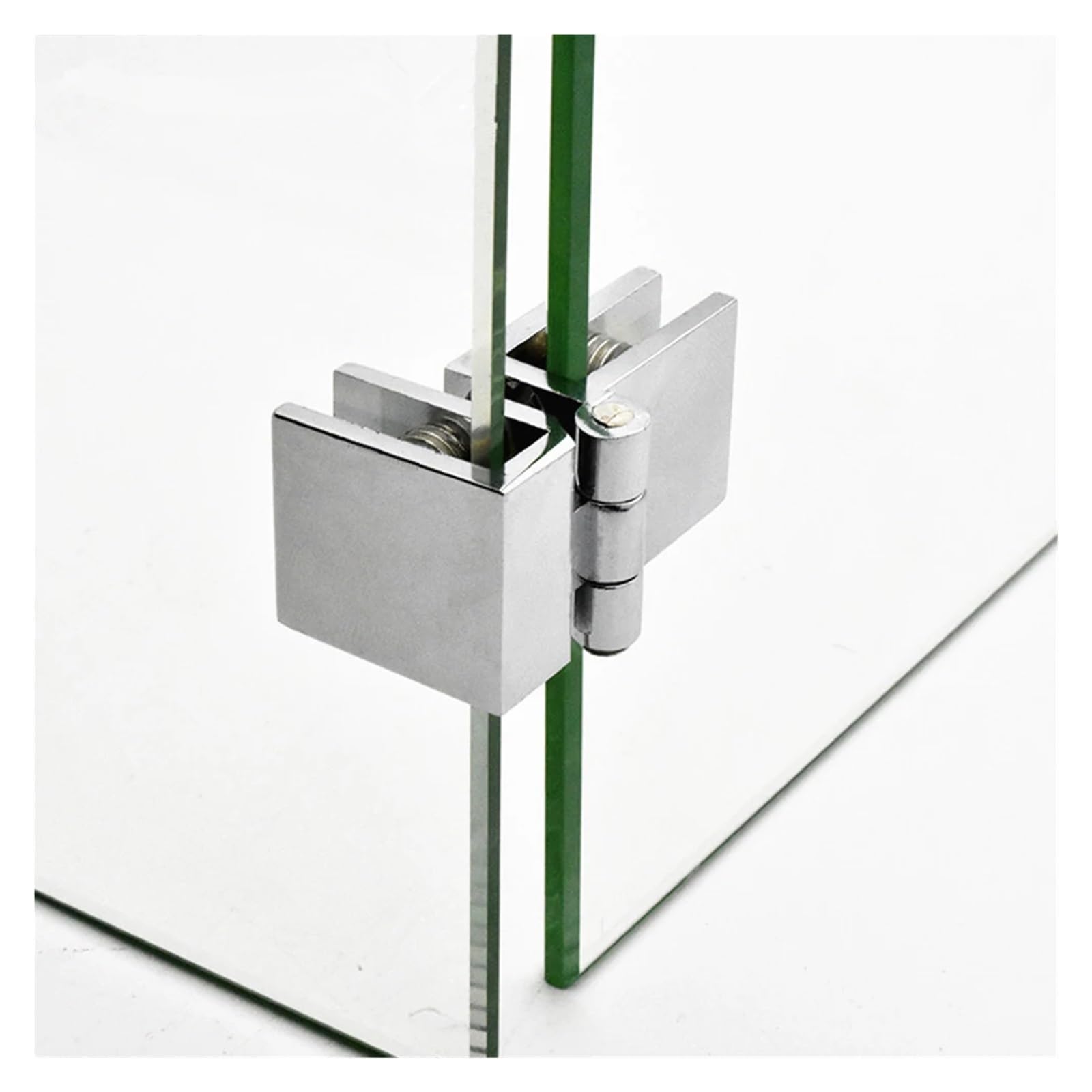 Aqxyju 90 Degrees 90 180 Degree Bilateral Clip Home Easy Install Glass Clamp Zinc Practical Durable Cabinet Door Hinge Bathroom Furniture Cupboard(90 Degrees)
