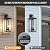 ZSMAIKU 22 Inch Dusk to Dawn Outdoor Lighting,Large Porch Light Outdoor Light Fixture,2 Pack Outdoor Sconce Lights with E12 Base Waterproof 2-Light Black Exterior Lights for House Patio,Garage