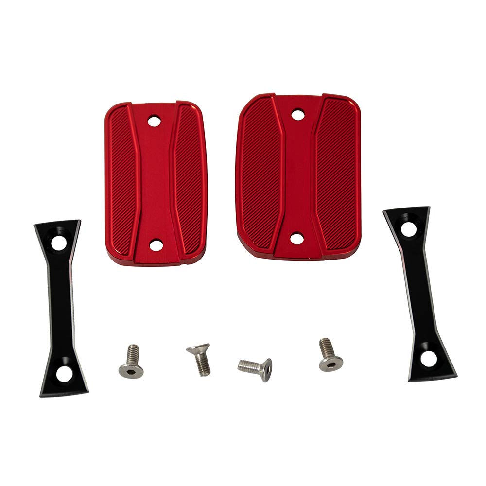 Bouchons de réservoir de liquide de frein et d’embrayage avant de la moto, 2 pièces, pour Ducati Monster 696 2008-2014 pour Monster 821 2014-2017 pour Hypermotard 939 2016-2017 (Rouge)