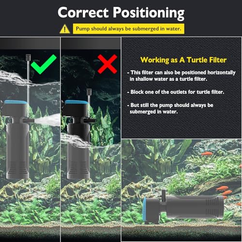 Image of AquaMiracle Water Flow Adjustable 3-Stage Aquarium Filter with Aeration