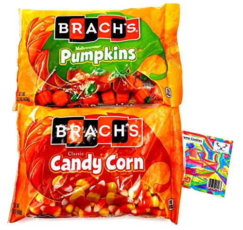 Brach\'s Candy Corn Bundle. One Bag of Brach\'s 16.2oz Candy Corn & One Bag of Brach\'s 16.2oz Mellowcreme Pumpkins & Recipe Card from Carefree Caribou. Over Two Pounds of delish Brach\'s Holiday Candy!