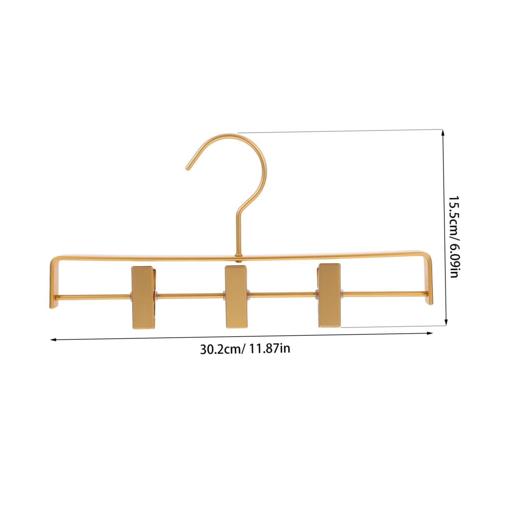 OUNONA Shorts Hangers Space Saving Metal Hangers for Pants Skirt Jeans Slip Clips Organize Your Closet