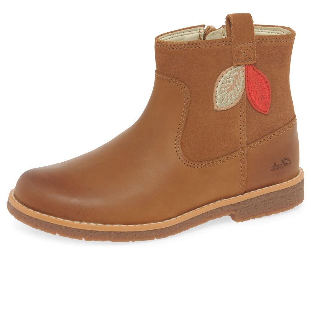 Clarks Comet Style K Girls Boots 10.5 UK Tan