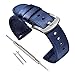 Vinband Bracelet Montre Nylon Bracelet Montre - 18mm, 20mm, 22mm, 24mm Montre Bracelet avec Acier Inoxydable Boucle (20mm, Bleu Marine)