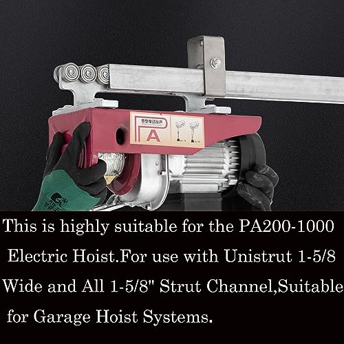 Ayekili 6T2 Hoist Trolley For Pa200-1000 Electric Hoist 6 Wheel Trolley Assembly For Use With Unistrut 1-5/8 Inch Wide And All 1-5/8 Inch Or Taller Strut Channel,Suitable For Garage Hoist Systems thumb #1