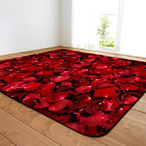 Faatee Alfombras Grandes Lavable Mullido Fácil Limpieza Tradicional IKEA Antideslizante Geométrico Vintage Niños Moderno Pétalo de Rosa Sala de Estar Cocina Dormitorios Pasillo Dormitorios-160x230cm