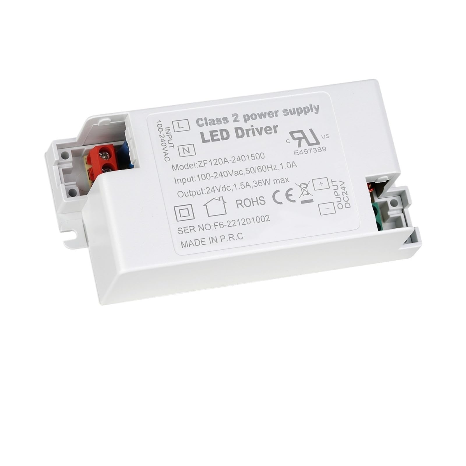 PWANUIGTE LED Driver Transformer Power Supply 100V/240V AC to 12V/24V DC(24V 1.5A 36W)