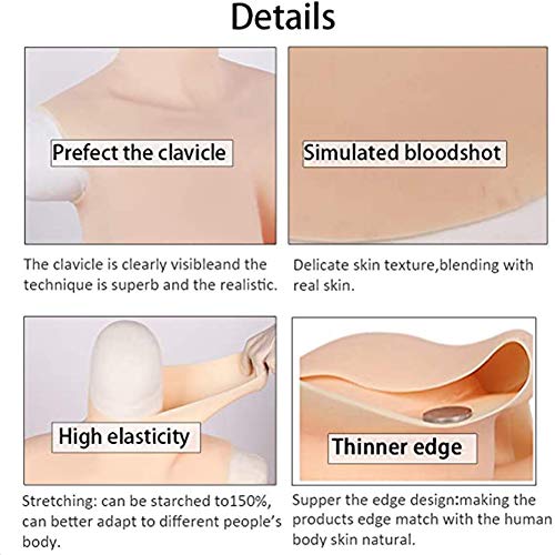 XRRA Protetores de seios falsos de silicone para Crossdressing Apparel, Drag Queen, prótese transgên