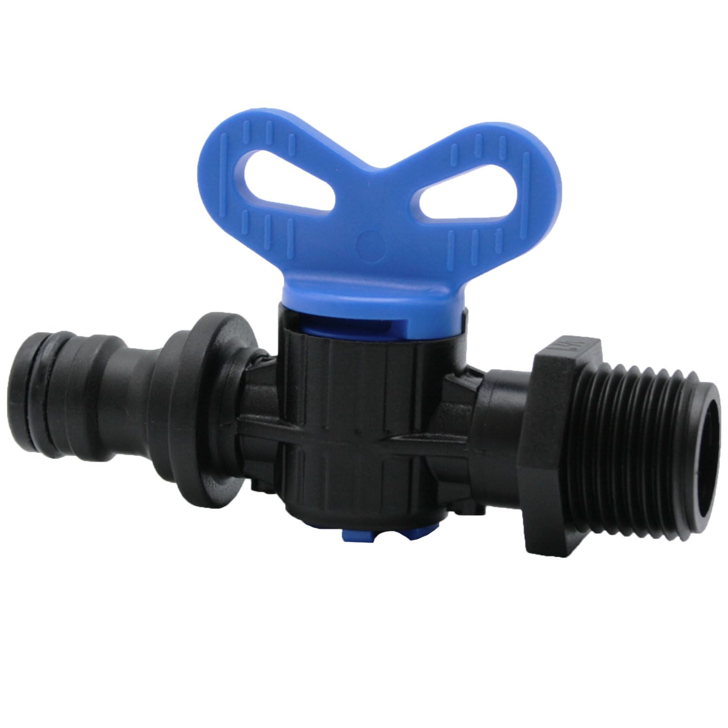 Rubinetto Di Scarico In PP Con Filettatura Esterna 1/2 Pollice – Valvola A Sfera Per Serbatoi D'Acqua Piovana, Piscine E Irrigazione, Colore Nero