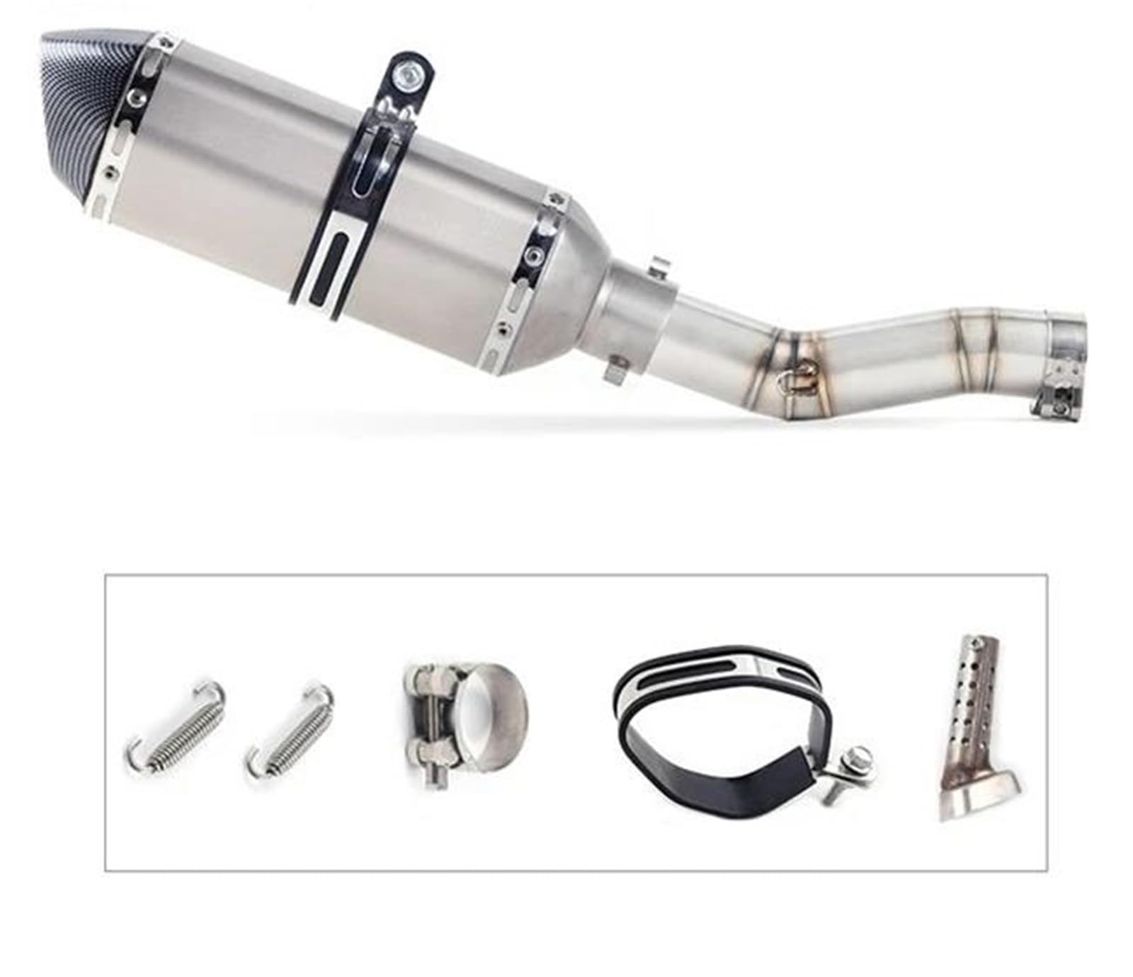 Slip-On-Auspuffanlage Mit Mittelrohr Für Suzuki Für SFV650 Für Gladius 2009–2015(Style 3)