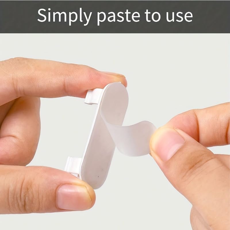 10 unidades de clips de cable ajustables - Organizador de cables para TV, PC y Ethernet, gestión sencilla de cables debajo del escritorio y en la pared miniatura 5