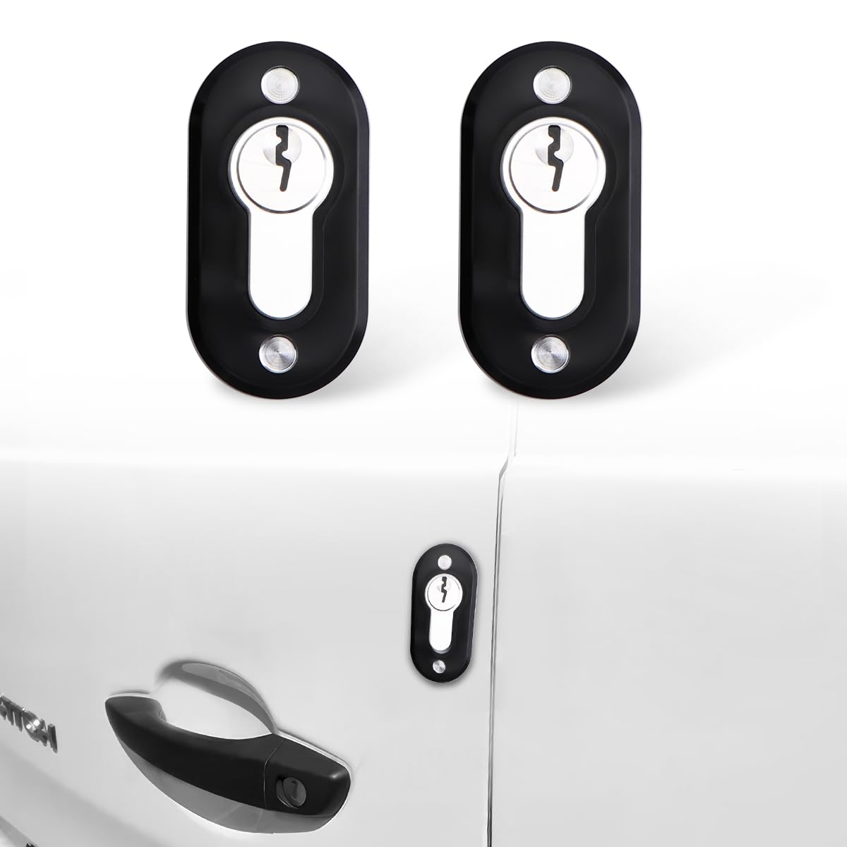 JERICMOTO 2PCS Dummy False Door Lock for Vans/Commercial Vehicles, Anti-Theft Deterrent Security Lock Protection Kit for Lorries, Trucks, Caravans, Motorhomes