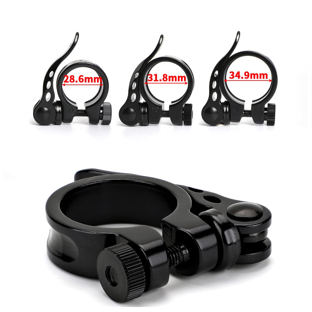 CarbonEnmy Alu fietszadelklem met snelspanner Zadelklem 34,9 mm (zilver