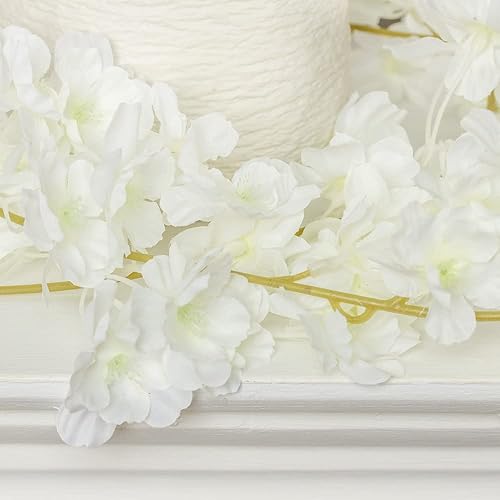 Vista 3 de Factory Direct Craft Guirnalda artificial de flores de cerezo de primavera para decoración de Pascua y exhibiciones de primavera Cereza primaveral