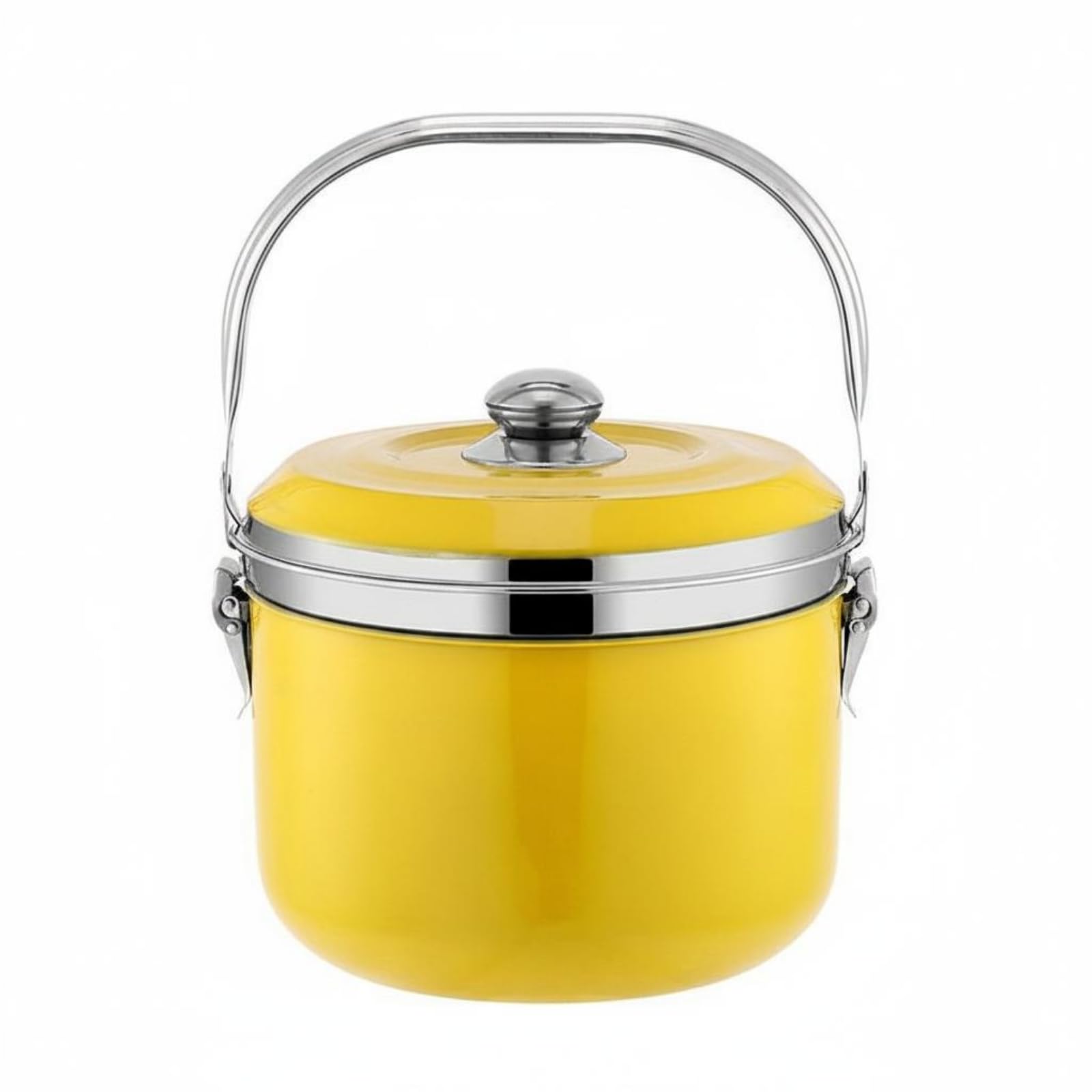 Pentola Termica Pentola a Cottura Pentola Isolante Contenitore Termico Pentola da Stufato con Tenuta Del Calore E Coperchio Doppio per Servire Pasti, Giallo, 9 L