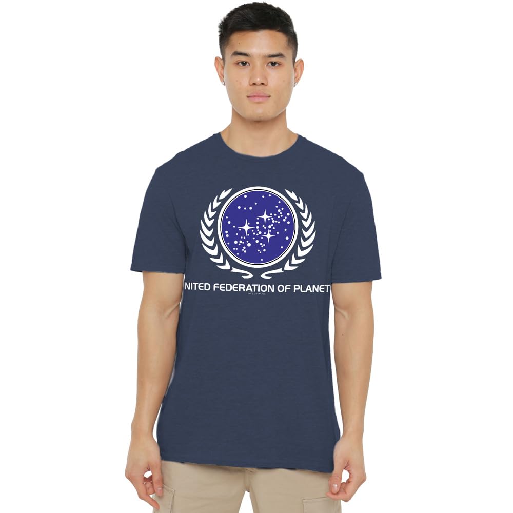 Star Trek United Federation Logo Unisex T Shirt, Navy, XX-Large