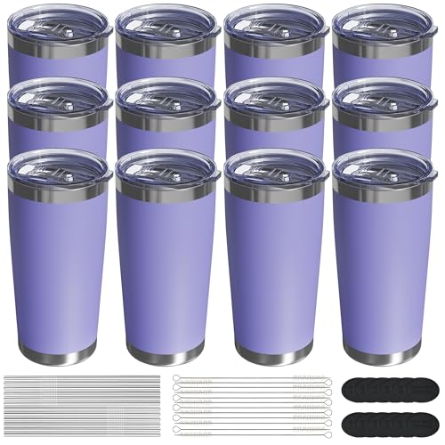 UIRZOTN 20oz Travel Coffee Tumbler, Insulated Travel Mug, Periwinkle12 Pack - image 1
