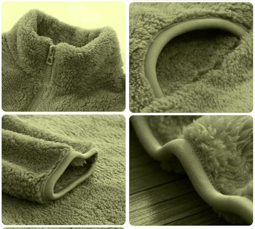 CECORC Mommy and Me Fleece Jacket for Boys and Girls, Soft & Cozy Full-Zip Flannel Coat, Winter Warm Stand-Collar Outerwear2