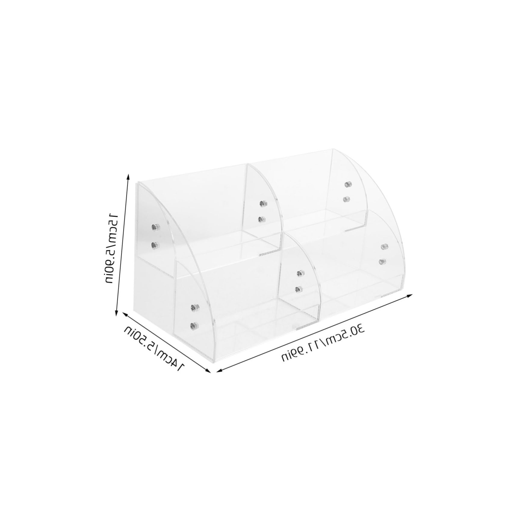 Organizzatore Trucchi in Acrilico Trasparente 2 Livelli per Bagno | Contenitore Cosmetici, Visibilità Cristallina, Spazio Flessibile per Vanity e Piano Lavabo