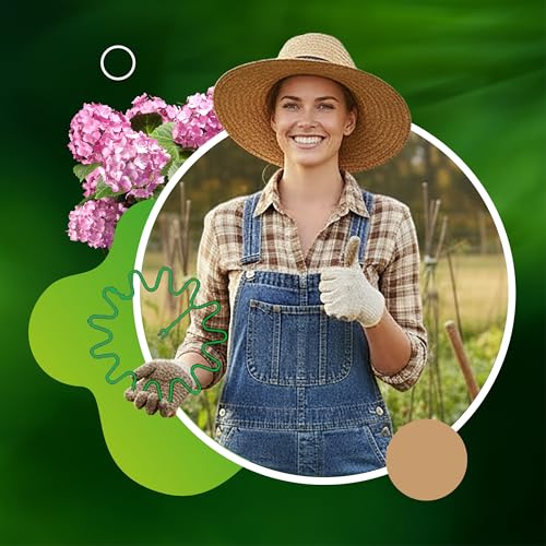 ARPON Staudenhalter rund 10 Stück – Einstellbare Blumenstütze & Pflanzenstütze Ø 21,5 cm – Ideal als Hortensien Stütze, Strauchstütze, Staudenstütze & robuster Blumenhalter im Garten