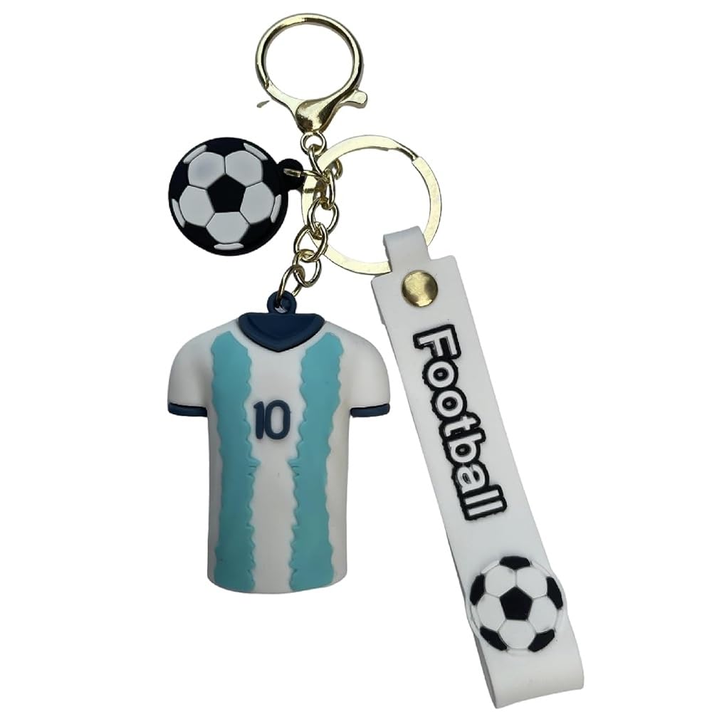 EZB Lionel Messi Football Keyring | Decorative Double Sided Keychain Gift Idea | Messi Argentina Keyring