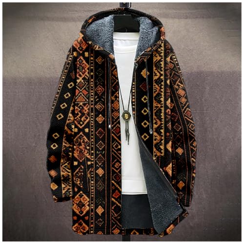 Long Hooded Retro Vintage Cardigan for Men Full Zip Up Oversized Hoodie Coat Jackets Outfits with Pockets2