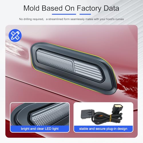 Luz LED lateral para capó compatible con Dodge RAM 1500 2019-2024 miniatura 2