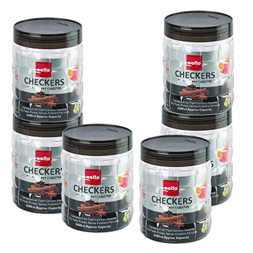 CELLO Checkers Kitchen Storage Container Box Set of 6 Pcs (2500 m...