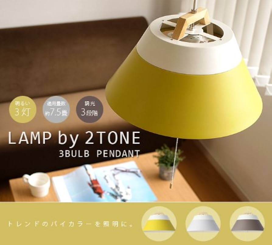 照明 LED対応 3灯 LAMP by 2TONE 3BULB PENDANT 陶器のような質感のペンダントライト LAMP by 2TONE 3BULB