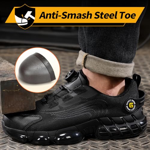 Steel Toe Shoes for Men Lightweight Work Shoes Puncture Proof Safety Sneakers Comfortable Steel Toe Sneakers Indestructible Industrial Footwear2