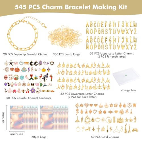 Kit de fabricación de pulseras de abalorios dorados Zplontya: manualidades DIY 2