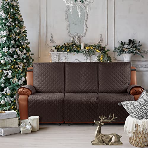 Ruaozz Waterproof Recliner Sofa Cover 1-Piece Couch Covers For Reclining Couches Reclining Sofa Cover Washable Furniture Protector With Elastic Straps Pocket For Kids thumb #6