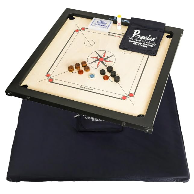 Carrom international Turnier Brett - A-One - 8mm Naturel Birch A Grade Holz Spielbrett - 12 kgs. - 74x74 cm - Outer 83x83 cm