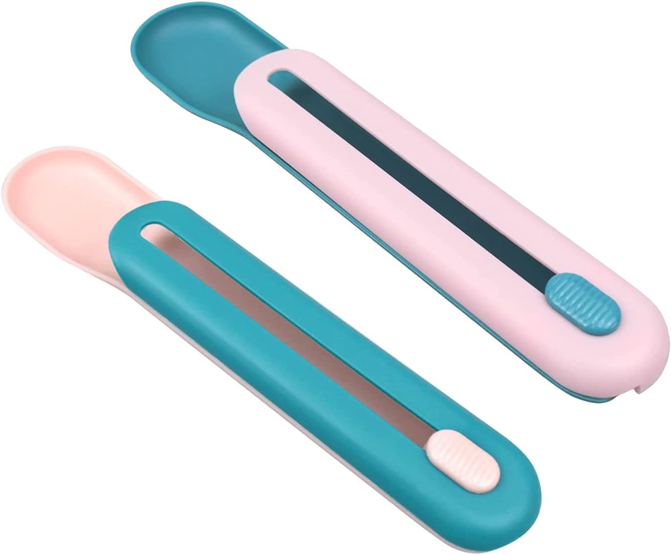 LUYAO 2pcs Lickable Cat Treats Spoon, Cat Liquid Snacks Feeding Spoon Pet Food Scoop for Feeding Lickable Wet Treats, Creative Pet Liquid Snacks Feeder for Cats and Dogs