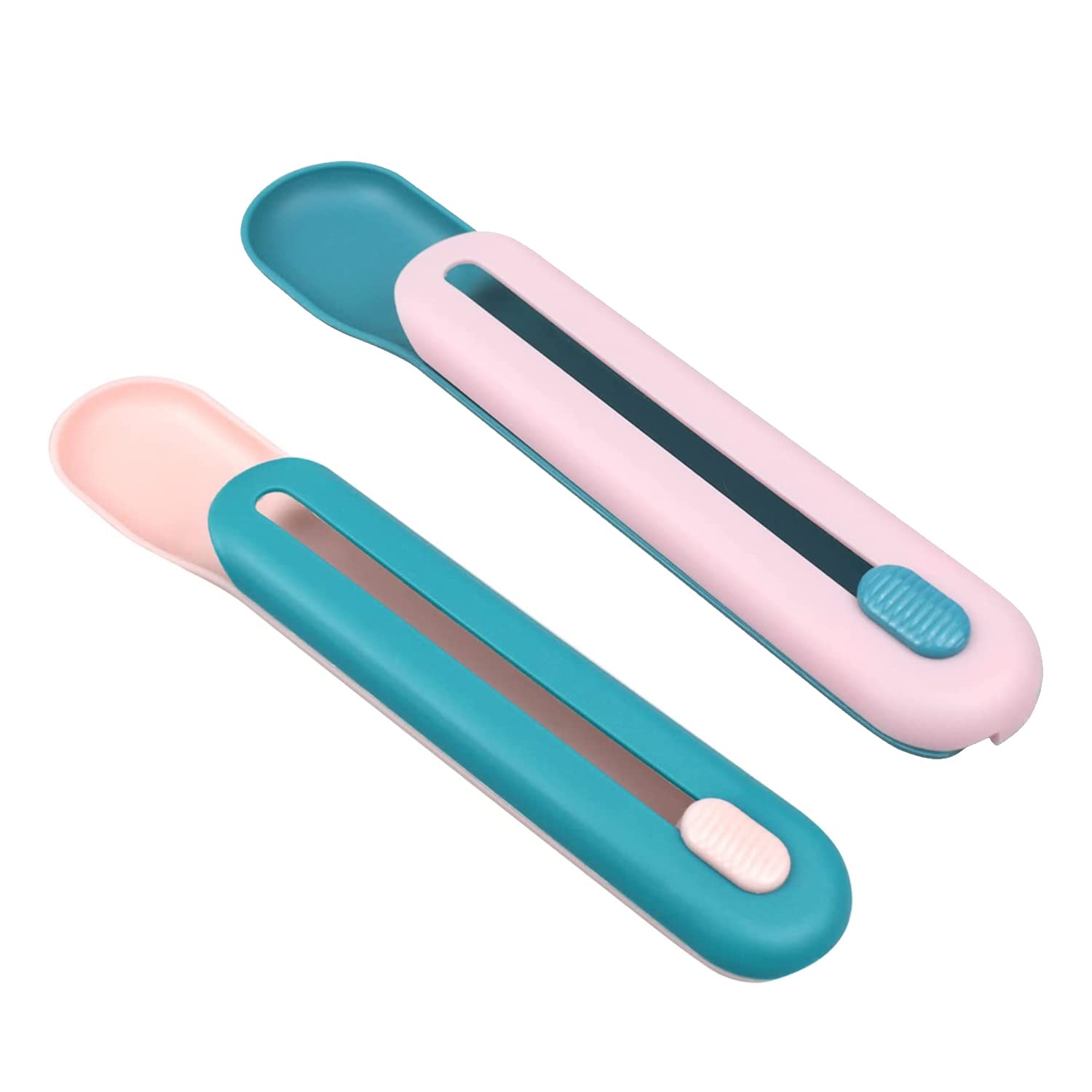 LUYAO 2pcs Lickable Cat Treats Spoon, Cat Liquid Snacks Feeding Spoon Pet Food Scoop for Feeding Lickable Wet Treats, Creative Pet Liquid Snacks Feeder for Cats and Dogs