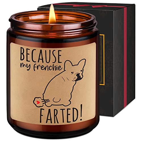 Leado Scented Candles - Frenchie Gifts For Women, Men - Funny French Bulldog Gifts For Frenchie Owners, Frenchie Mom Gifts - Mothers Day, Birthday Gifts For Frenchie Lovers, French Bulldog Lover #TOP11
