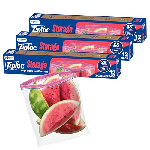 15% coupon - Ziploc 2 Gallon Food Storage Bags, 36 bags