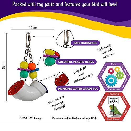 Fltaheroo Bird Forager Bird Toy with Colorful Birds & Flowers,Bird Cage Toys Supplies,Parrot Toys Stands for Conures - Afbeelding 7
